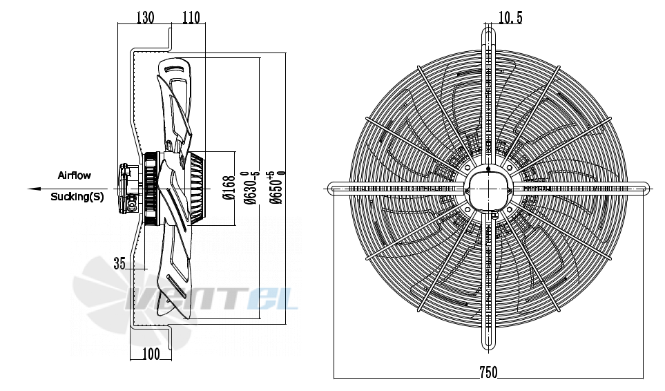 Weiguang WEIGUANG YWF-4D-630-S-168/80-G - описание, технические характеристики, графики