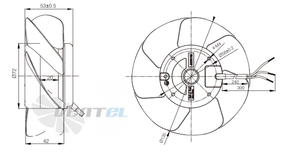 ВентЭл ВЕНТЭЛ LFT(A)-2E-130A-230VAC - описание, технические характеристики, графики