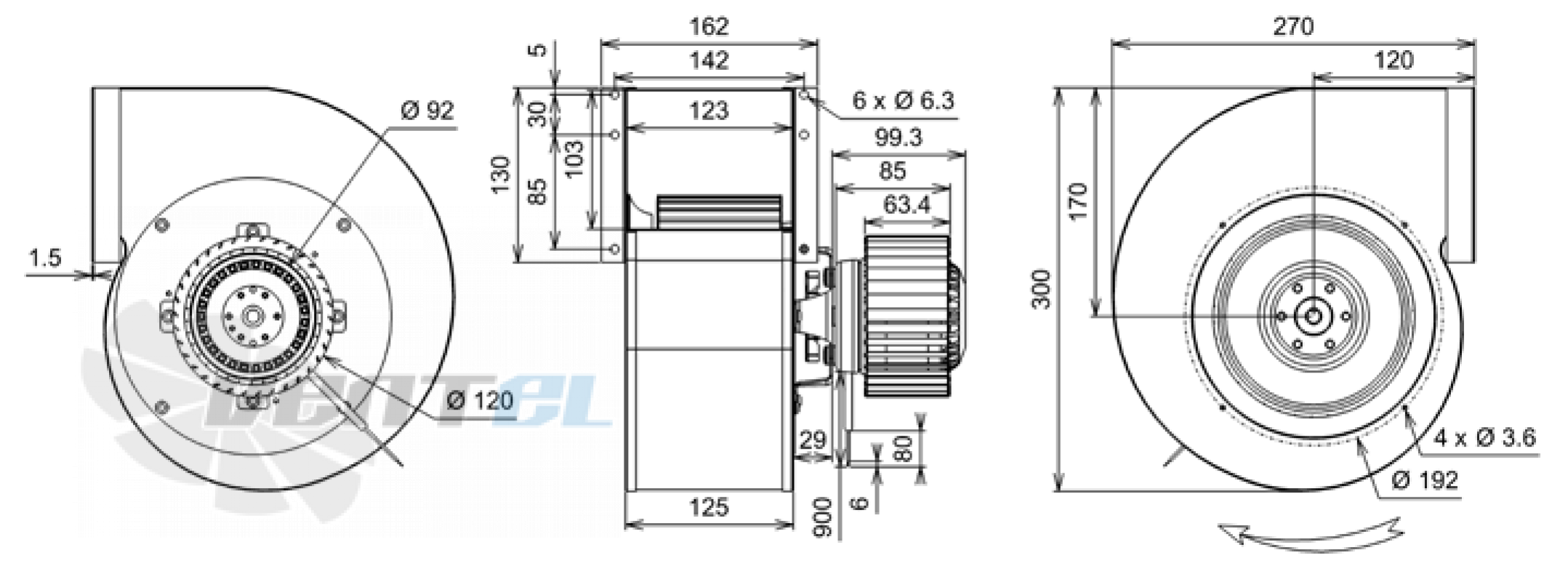 Ecofit ECOFIT K09-03 4GRA45 180*92R - описание, технические характеристики, графики