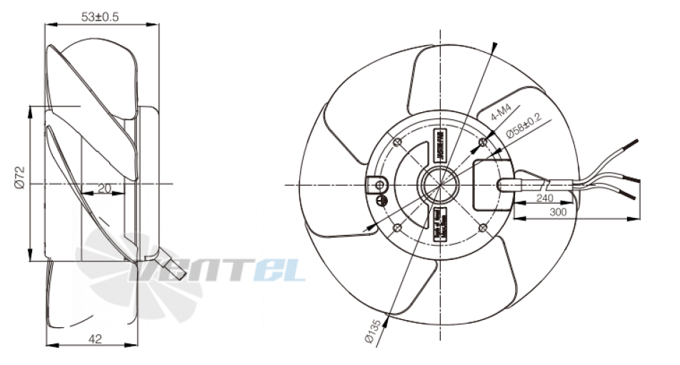 ВентЭл ВЕНТЭЛ LFT(A)-2E-130V-230VAC - описание, технические характеристики, графики