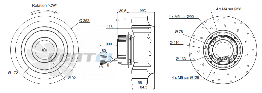 Ecofit ECOFIT RREL4 250*56R I47-A5 - описание, технические характеристики, графики