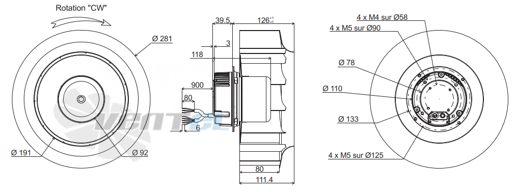 Ecofit ECOFIT RREL4 280*80R K04-A7 - описание, технические характеристики, графики