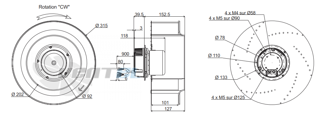 Ecofit ECOFIT RREL4 315*101R K04-A6 - описание, технические характеристики, графики