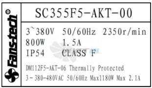 Fans-tech FANS-TECH SC355F5-AKT-00 - описание, технические характеристики, графики