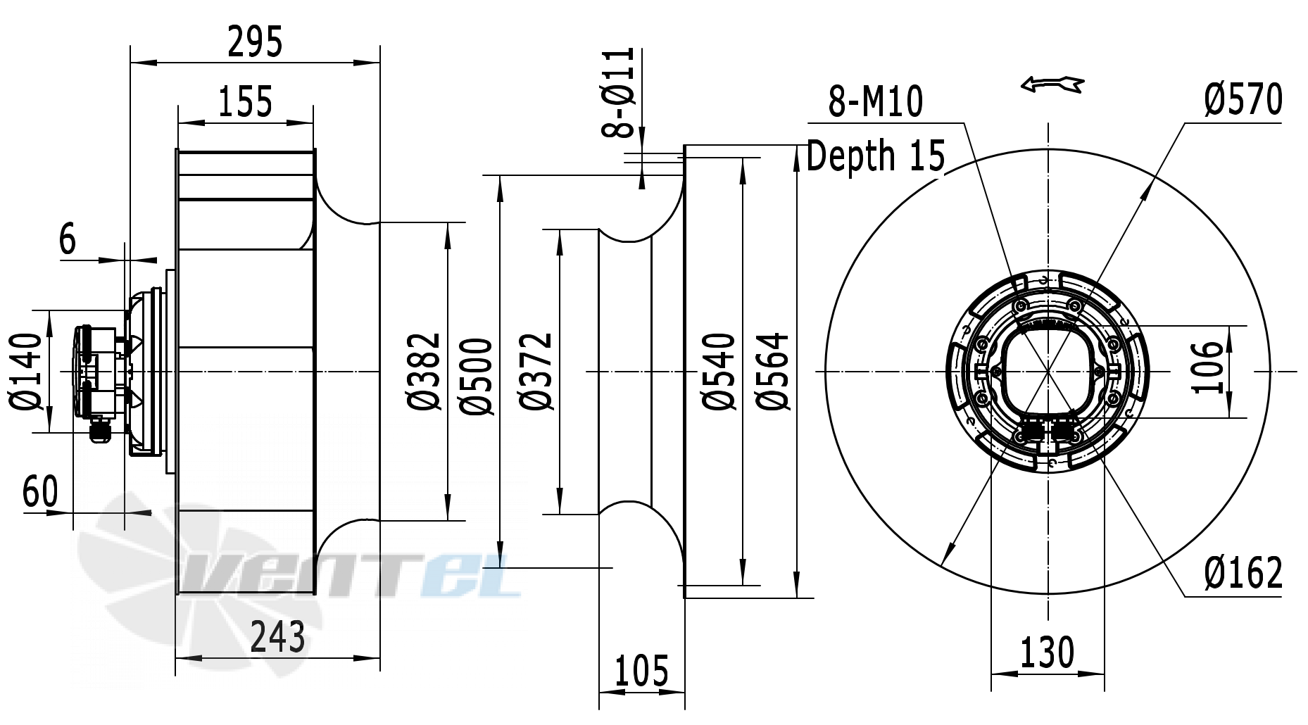 Weiguang WEIGUANG LXFB4D560-155-M180-105-AB01 - описание, технические характеристики, графики