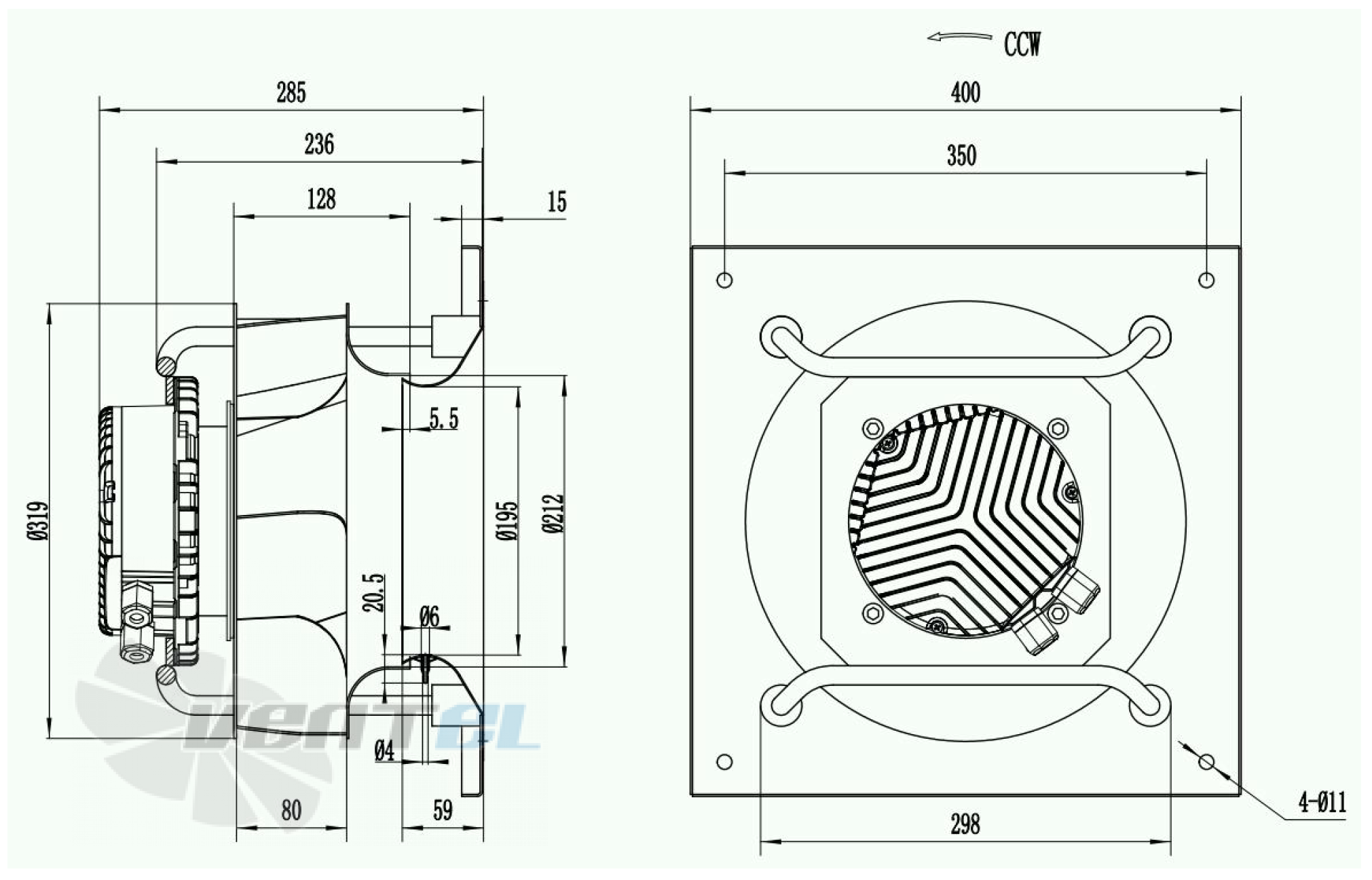 Weiguang WEIGUANG EC137-40D3G01-B315-80A1-01-Z - описание, технические характеристики, графики