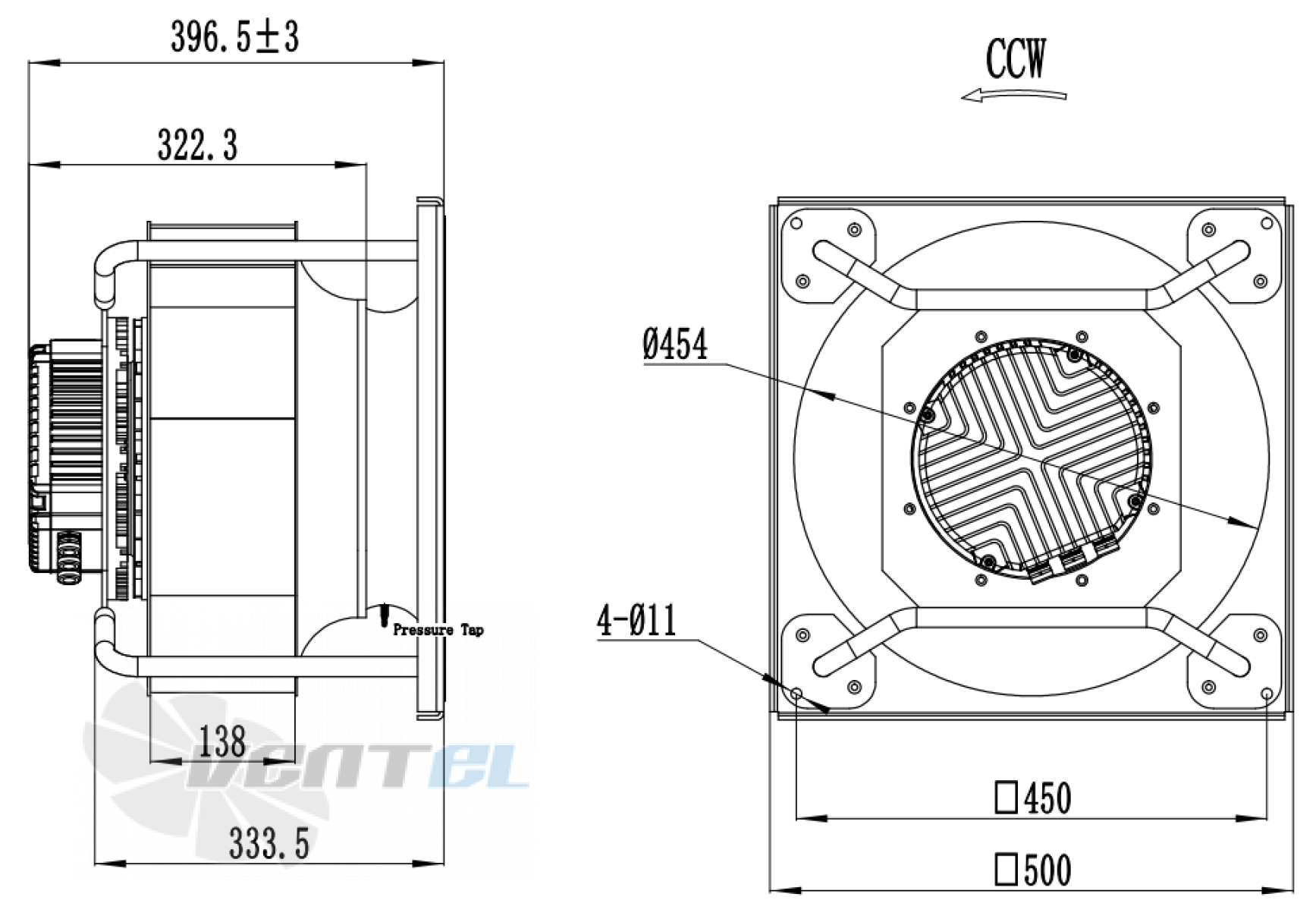 Weiguang WEIGUANG EC180-55D3G01-B450-138A1-02-Z - описание, технические характеристики, графики