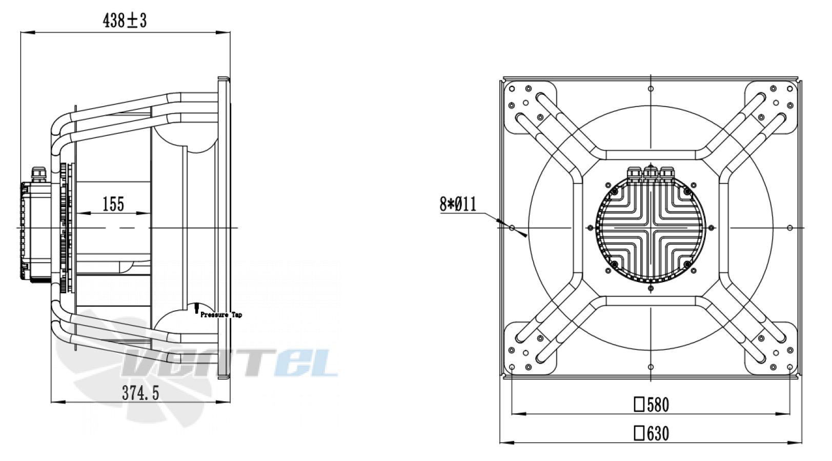 Weiguang WEIGUANG EC180-85D3G01-B500-155A1-02-Z - описание, технические характеристики, графики