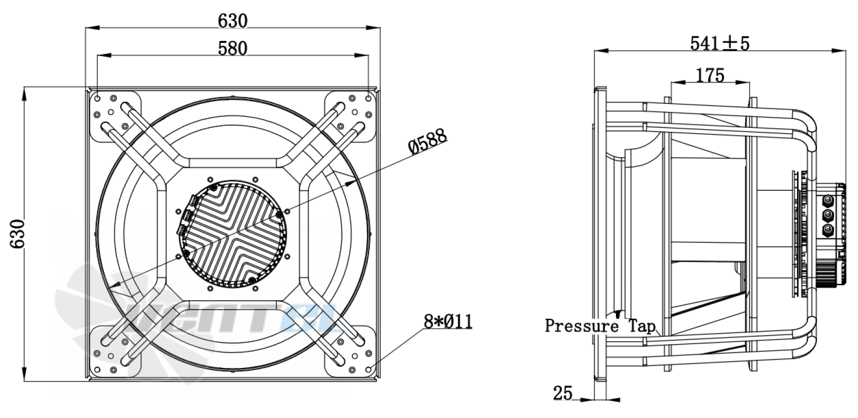 Weiguang WEIGUANG EC180-85D3G01-B500-175A1-03-Z - описание, технические характеристики, графики