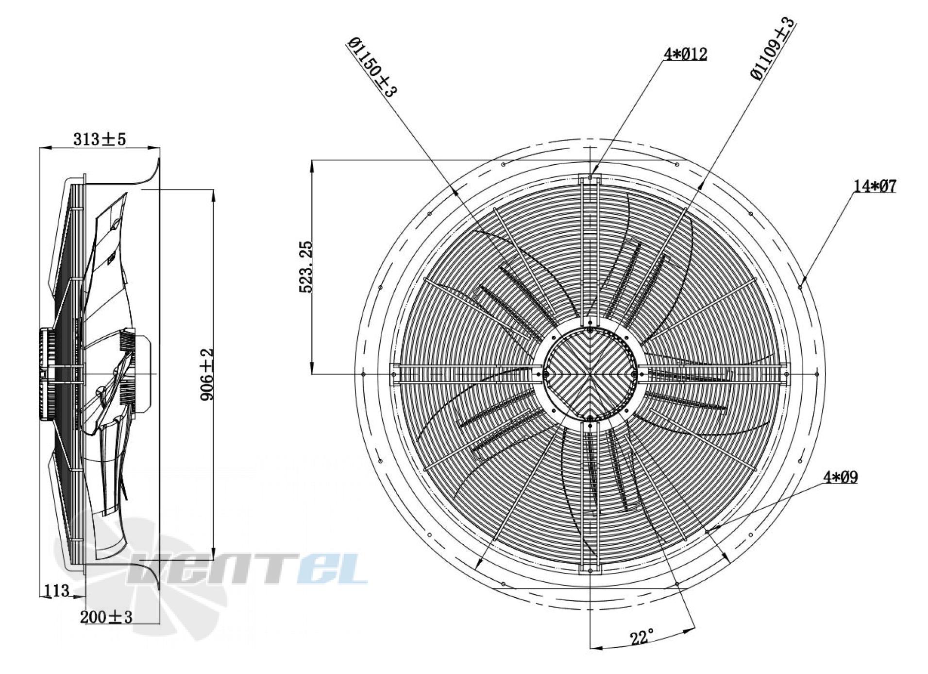 Weiguang WEIGUANG EC180-120D3G01-AS910-75P1-01-B1 - описание, технические характеристики, графики