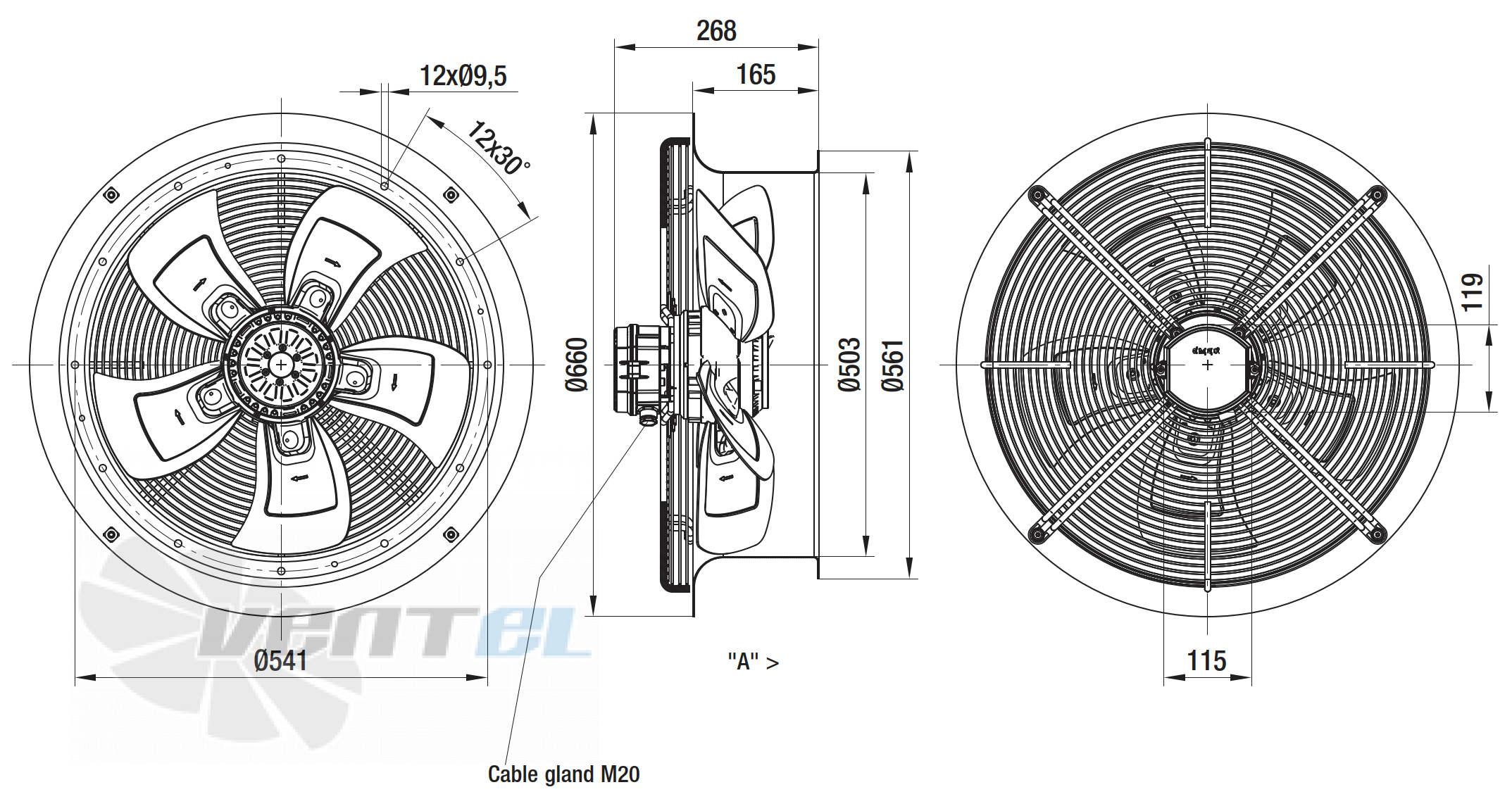 Ebmpapst EBMPAPST W6D500-CG03-80 - описание, технические характеристики, графики