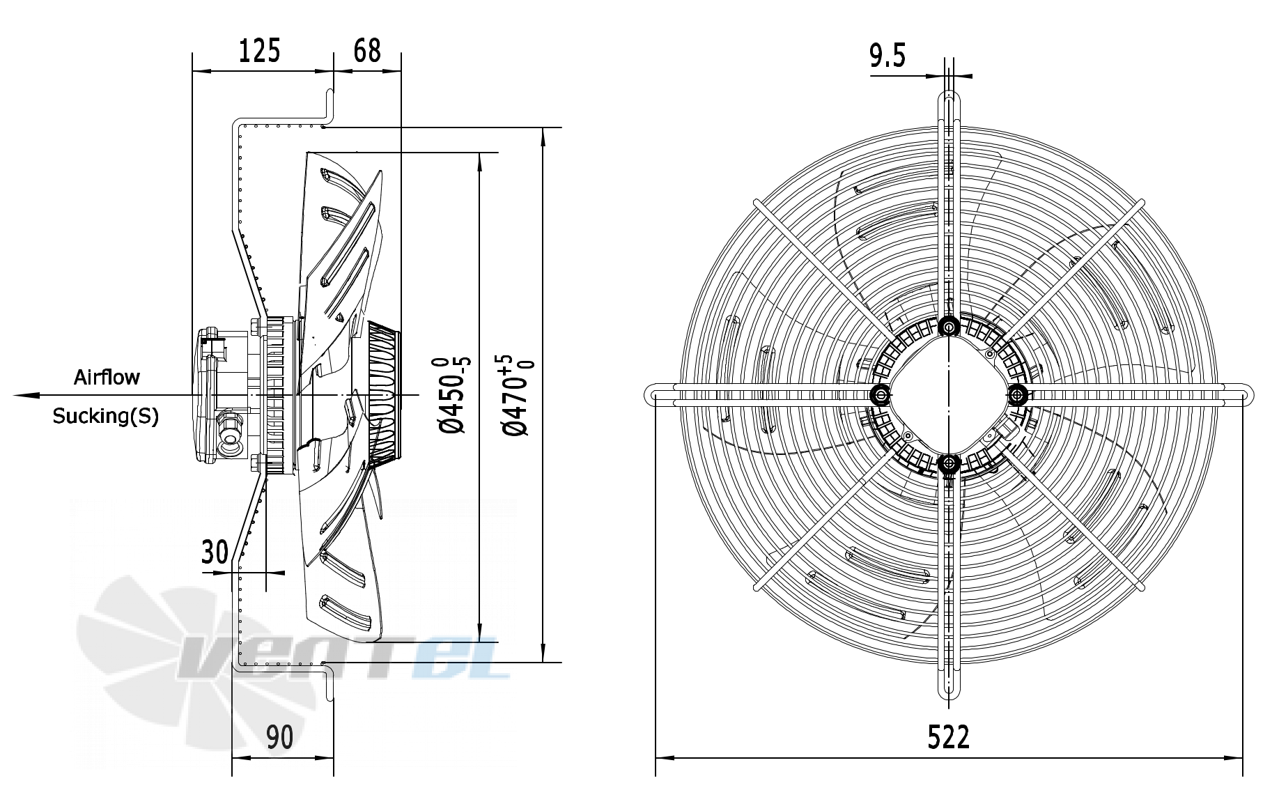 Weiguang WEIGUANG YWF4D-450S-137/50-G - описание, технические характеристики, графики