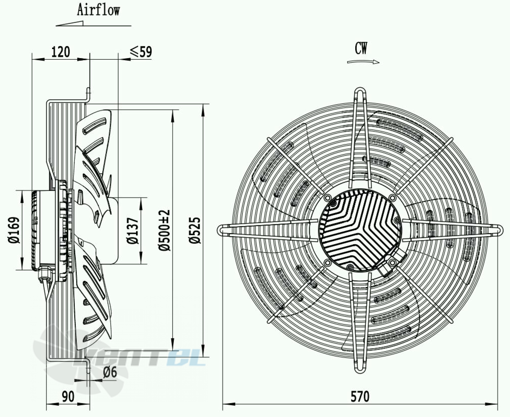 Weiguang WEIGUANG EC137/60D3G01-AS500/85S1-05-G - описание, технические характеристики, графики