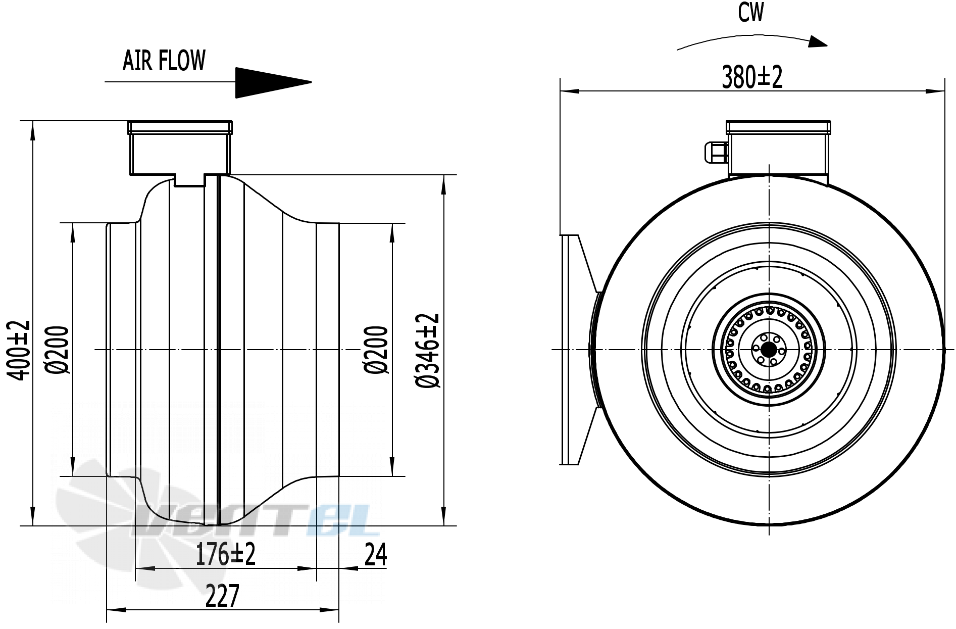 Weiguang WEIGUANG LXFB2E250-48-M92-35-G200 115V 60HZ - описание, технические характеристики, графики