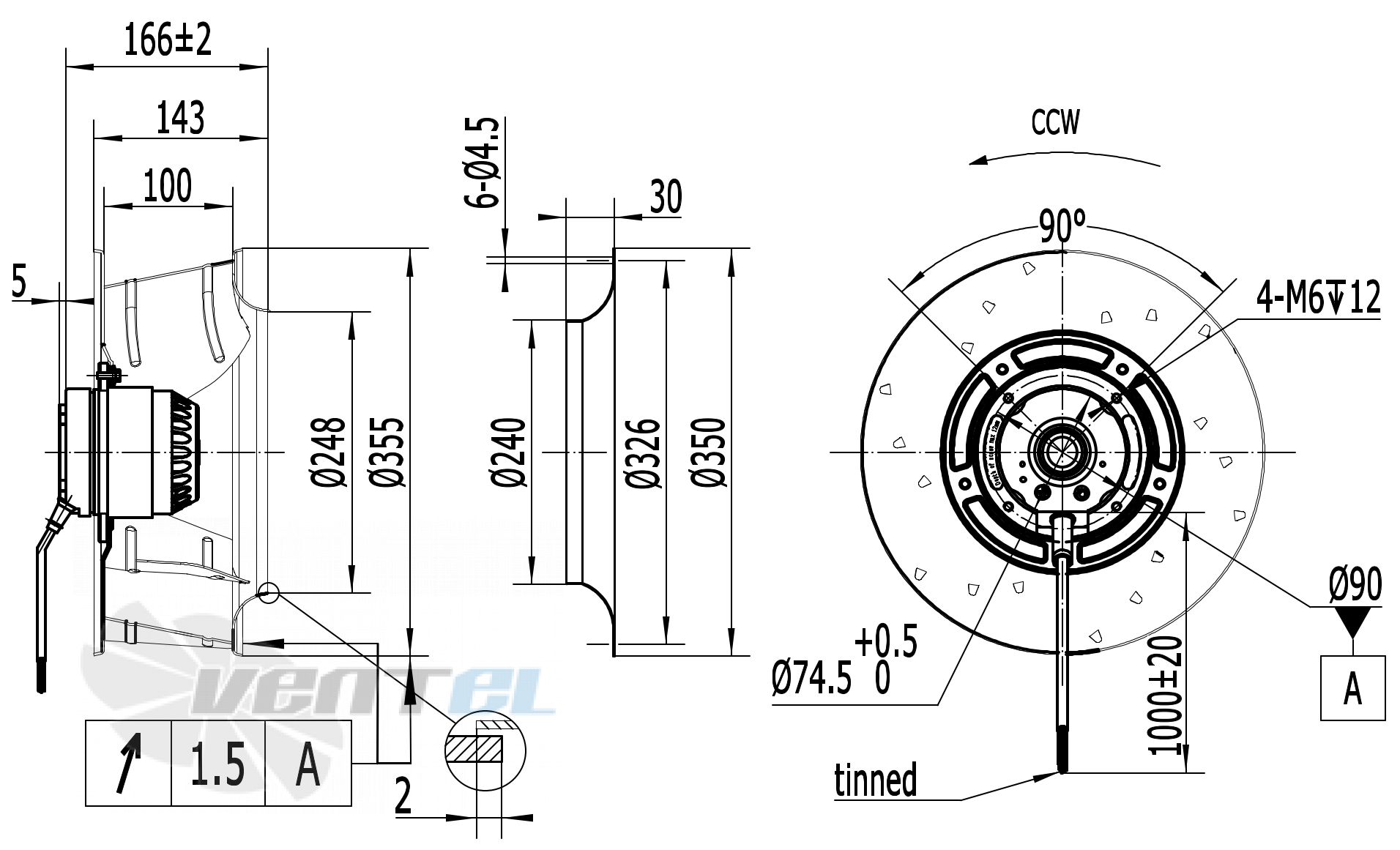 Weiguang WEIGUANG LXFB4D355-100-M102-47-AB01 - описание, технические характеристики, графики