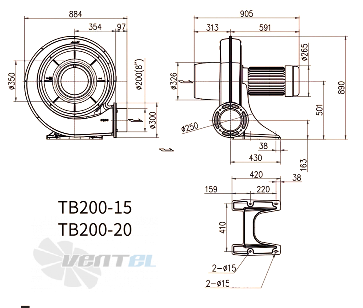 Manvac MANVAC TB200-15 - описание, технические характеристики, графики