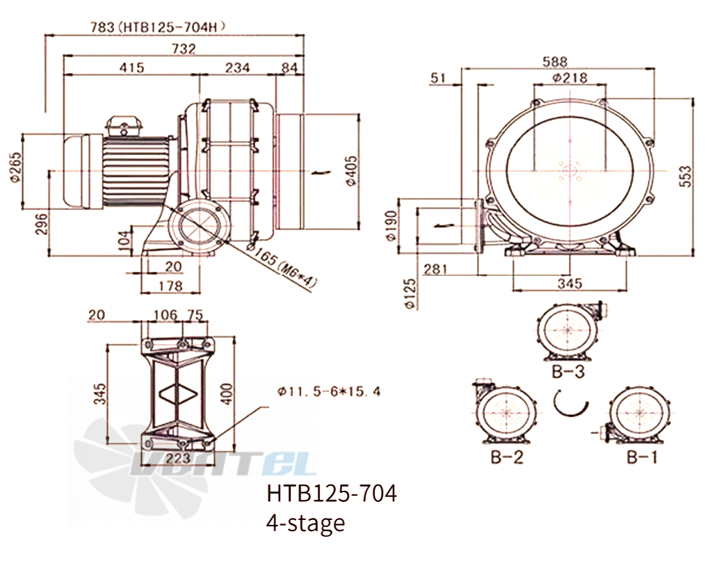 Manvac MANVAC HTB125-704 - описание, технические характеристики, графики