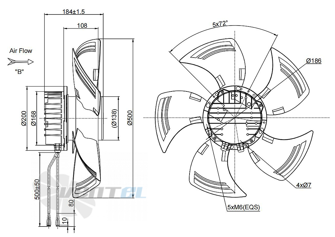 Jasonfan JASONFAN JS3N500B110QHNB - описание, технические характеристики, графики