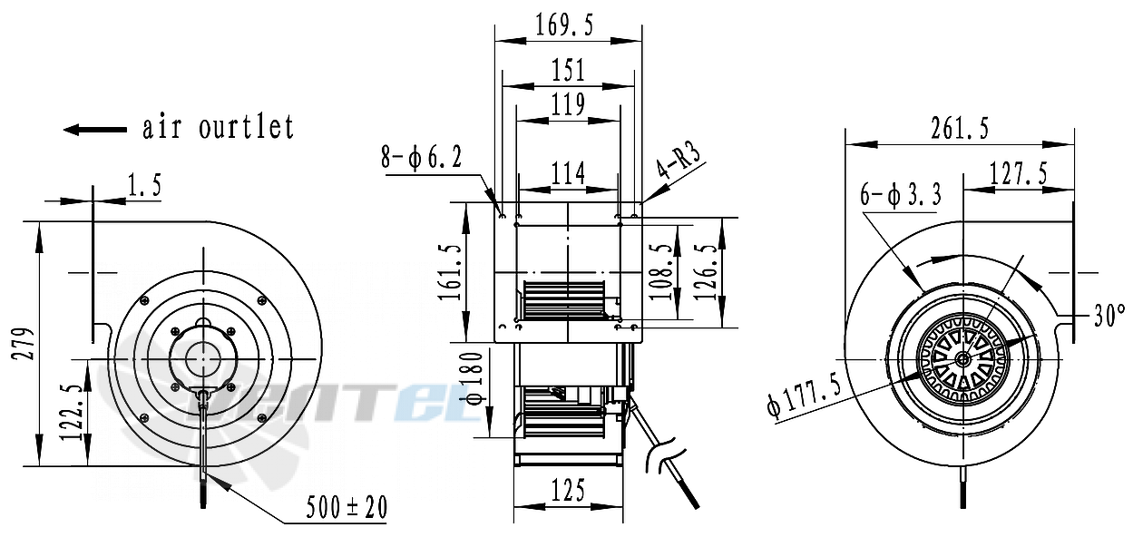 Weiguang WEIGUANG LXFFG4E180-90-M102-34-AA01 - описание, технические характеристики, графики