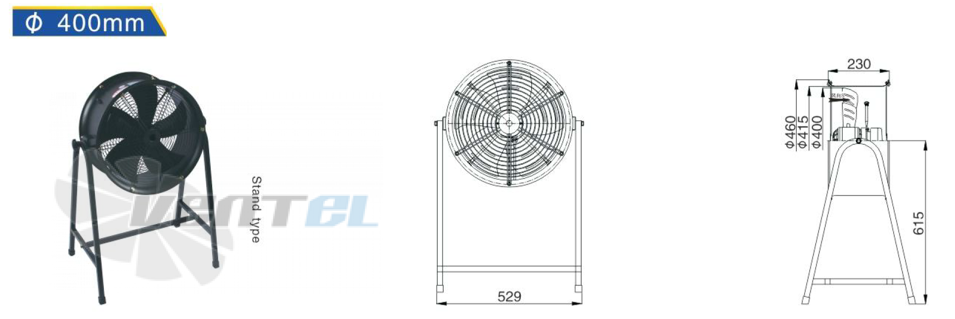 Hangda HANGDA YWF2E-400-STANDING - описание, технические характеристики, графики