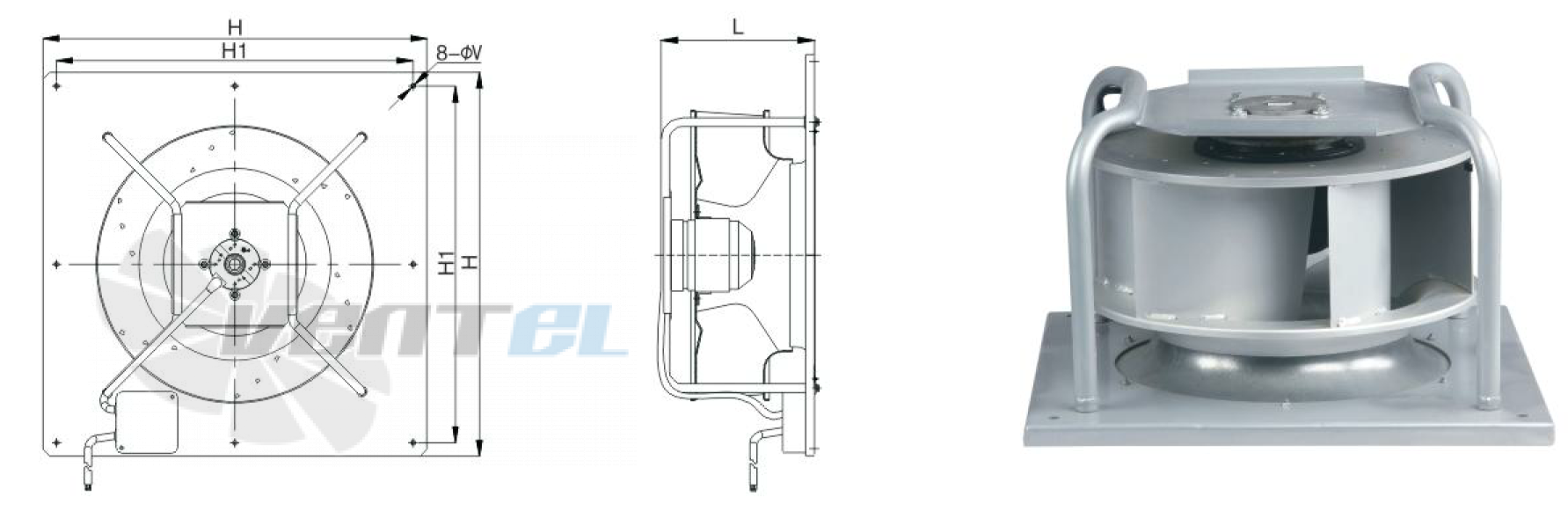 Hangda HANGDA YWL4E-280-80-HW-F - описание, технические характеристики, графики