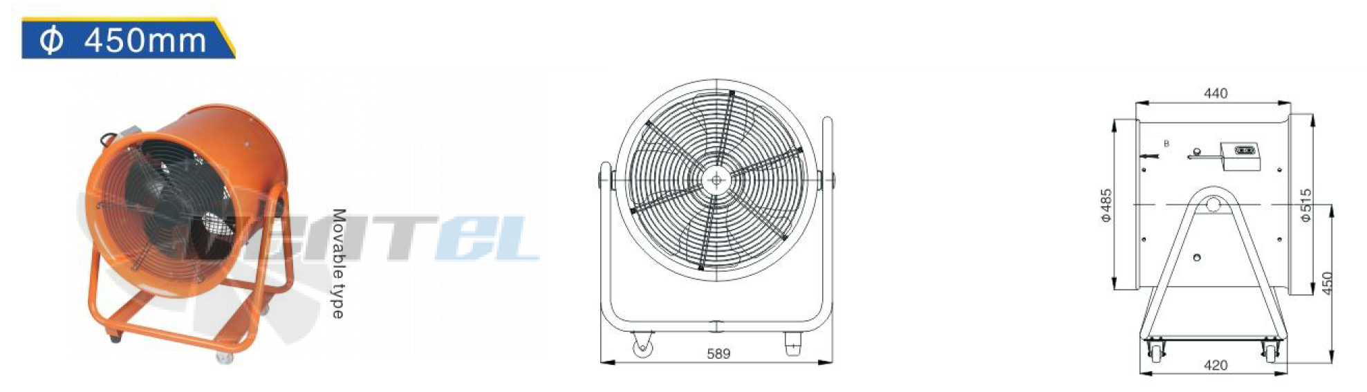 Hangda HANGDA YWF4E-450-PORTABLE - описание, технические характеристики, графики