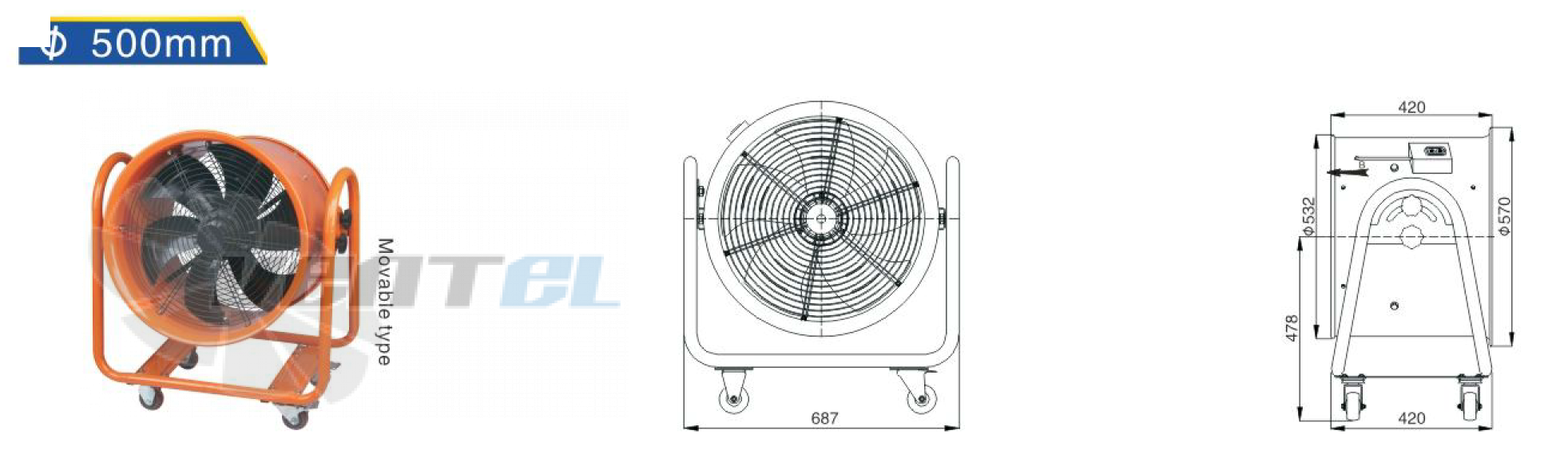 Hangda HANGDA YWF4E-500-PORTABLE - описание, технические характеристики, графики