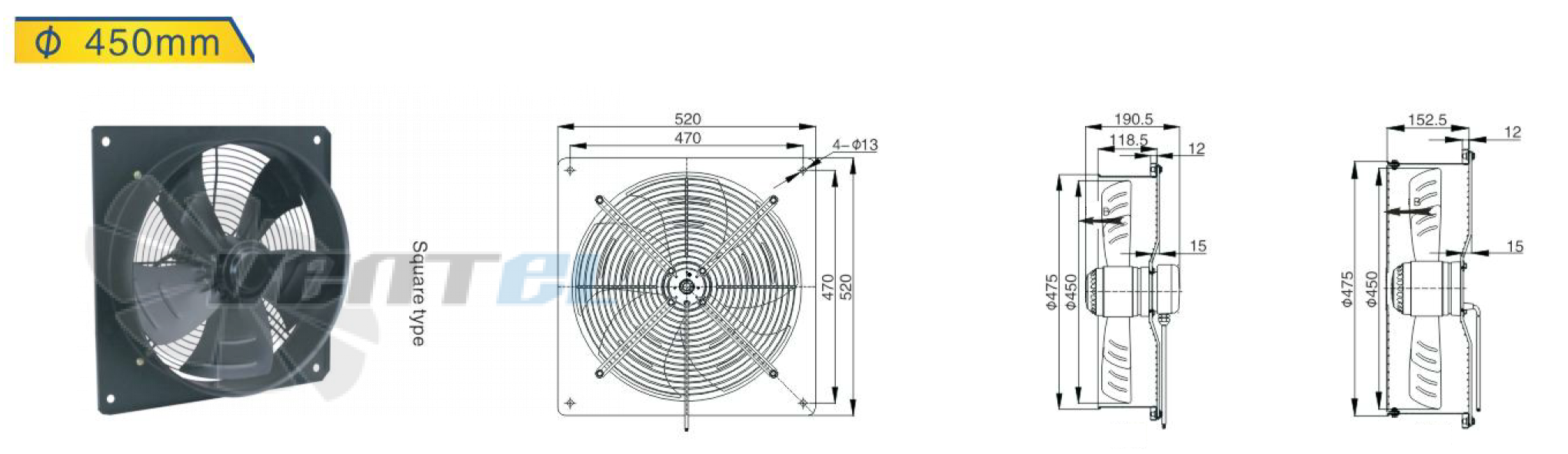 Hangda HANGDA YWF4D-450 - описание, технические характеристики, графики