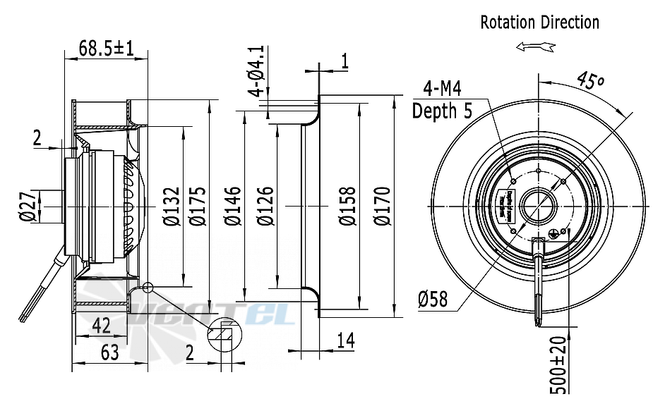 Weiguang WEIGUANG LXFB2E175-42-P92-15-AA01 - описание, технические характеристики, графики