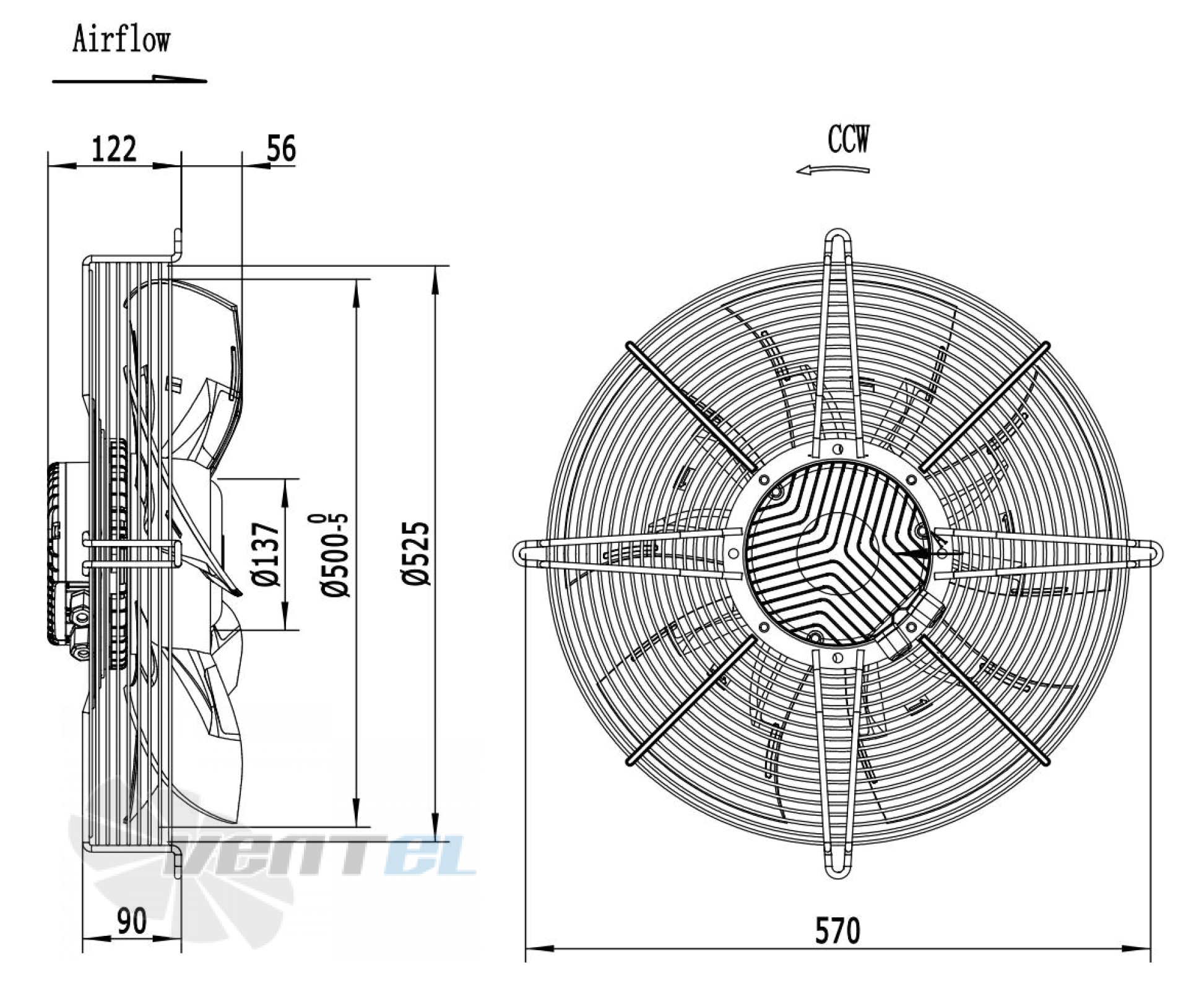 Weiguang WEIGUANG EC137/40E3G01-AB500/108P1-01-G - описание, технические характеристики, графики