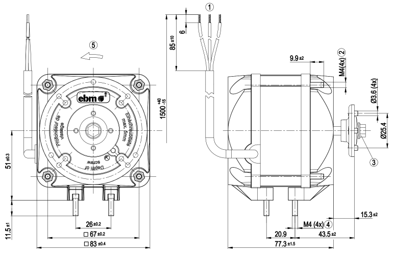 EBMPAPST A4Q254AR0106 - описание, технические характеристики, графики