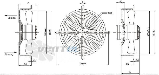 Sanmu YWF-K-4E300-Z - описание, технические характеристики, графики