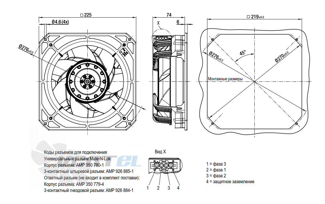 Ebmpapst K2D200-AA02-02 - описание, технические характеристики, графики