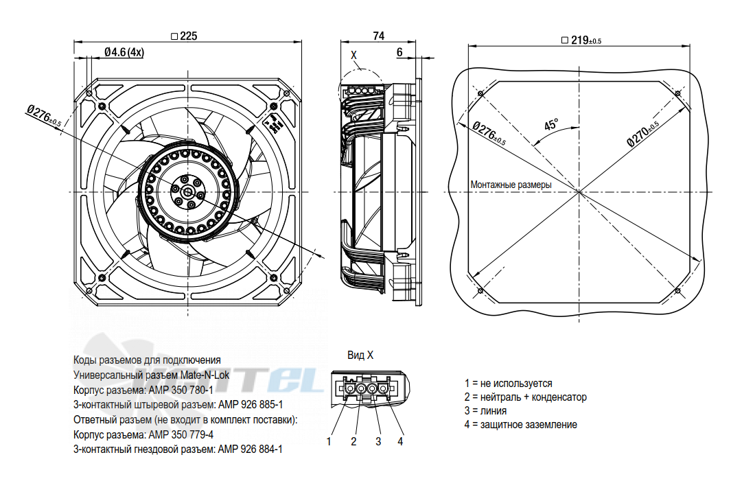 Ebmpapst K2E200-AA12-01 - описание, технические характеристики, графики