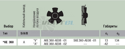 Ebmpapst A6E360-AA08-05 - описание, технические характеристики, графики