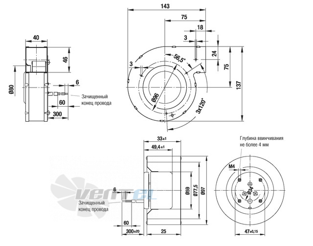 Ebmpapst G1G097-AA05-01 - описание, технические характеристики, графики