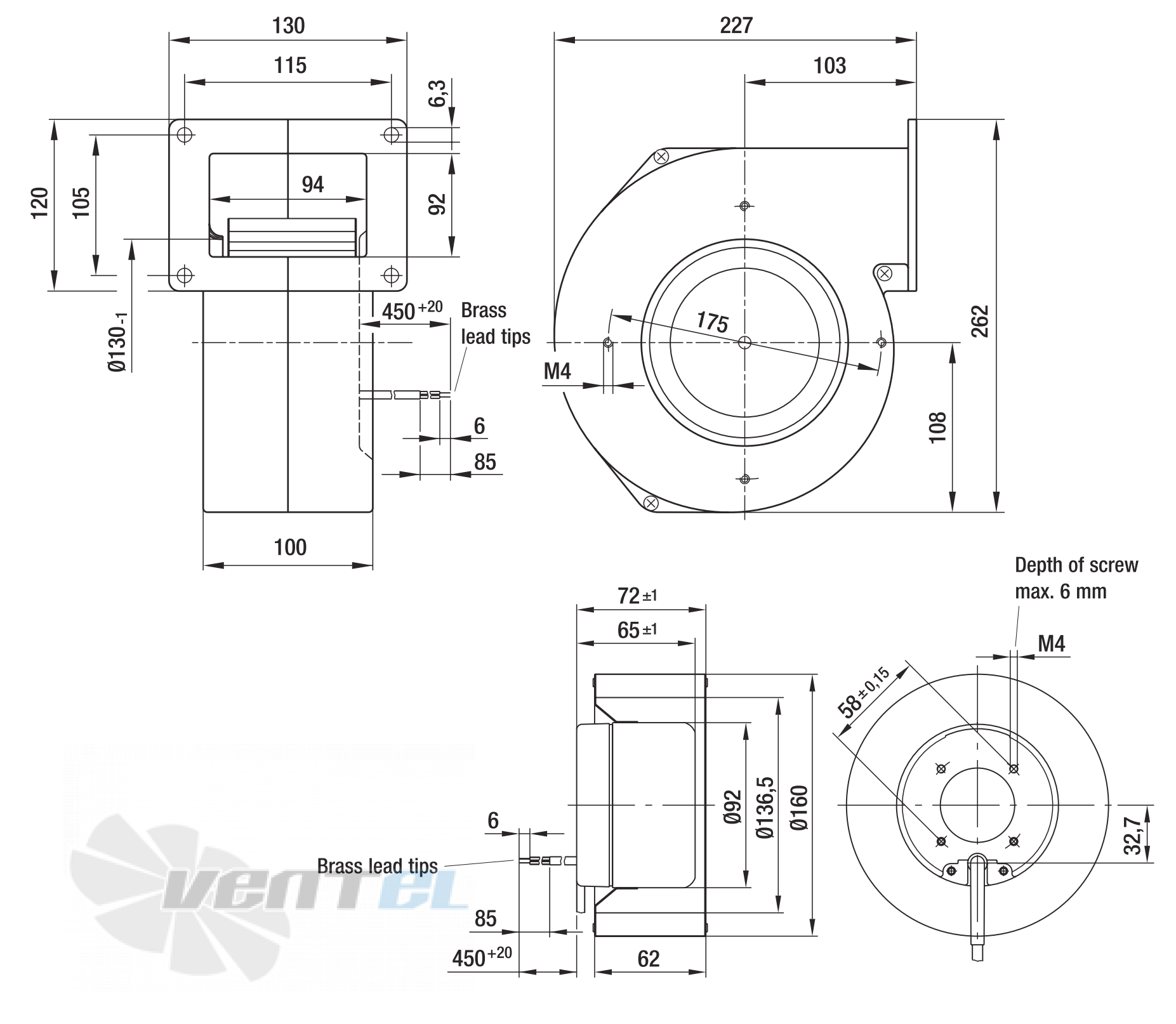 Ebmpapst G1G160-BH29-52 - описание, технические характеристики, графики