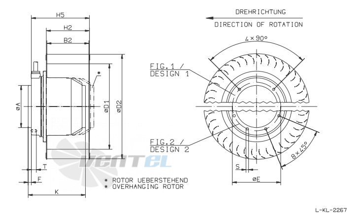 Ziehl-abegg RE45P-6DK.7Q.1R - описание, технические характеристики, графики