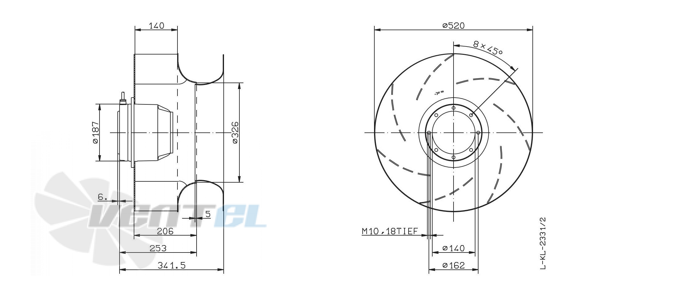 Ziehl-abegg RH50N-4DK.6K.AR - описание, технические характеристики, графики