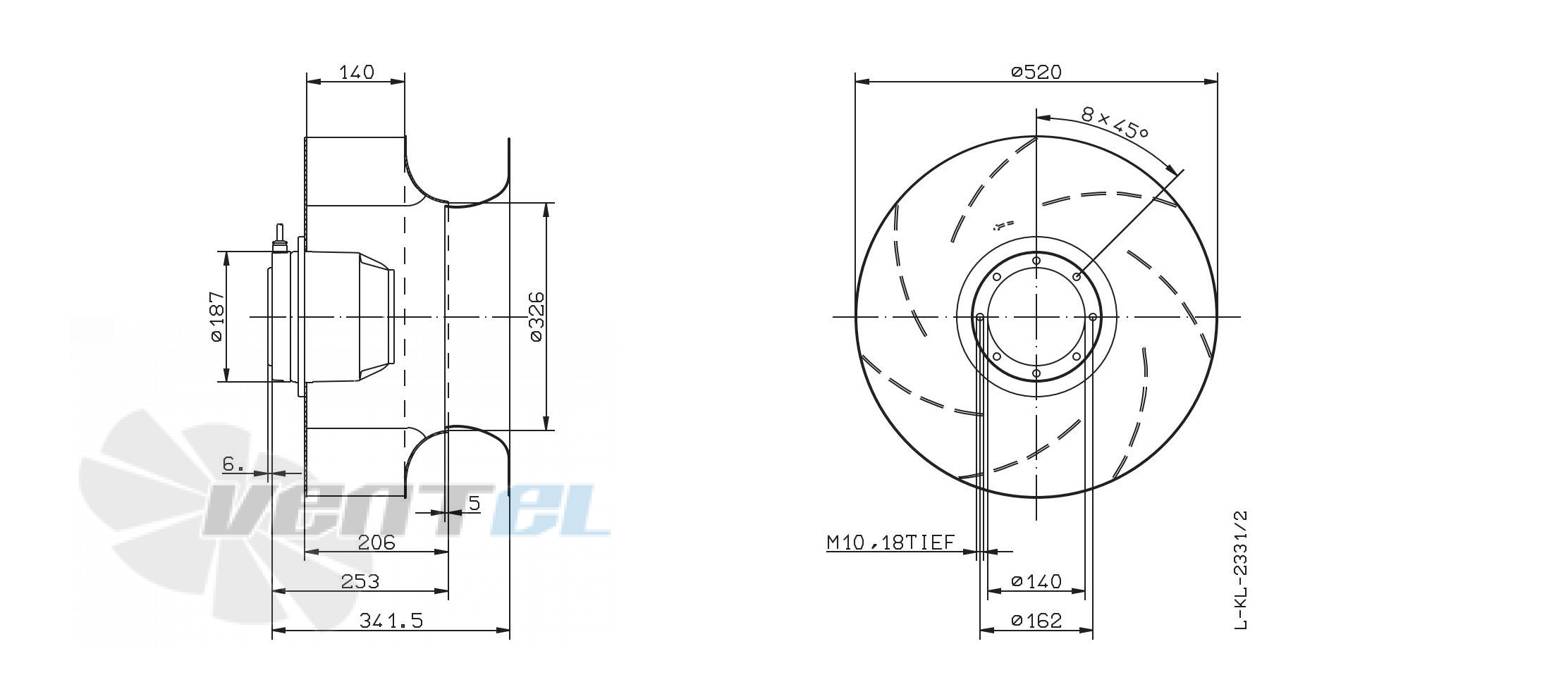 Ziehl-abegg RH50N-4EK.6K.AR - описание, технические характеристики, графики