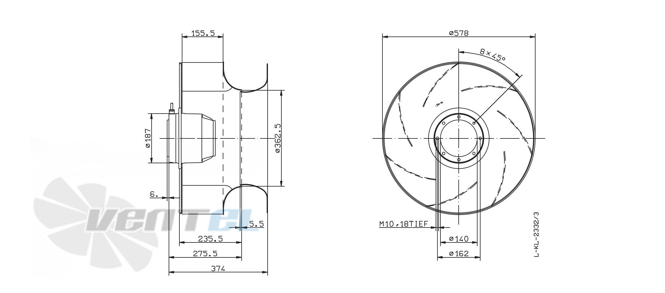 Ziehl-abegg RH56N-4DK.6N.AR - описание, технические характеристики, графики