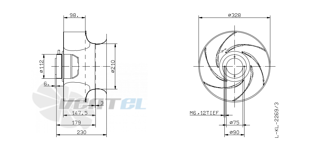 Ziehl-abegg RH31G-6DK.2A.1R - описание, технические характеристики, графики