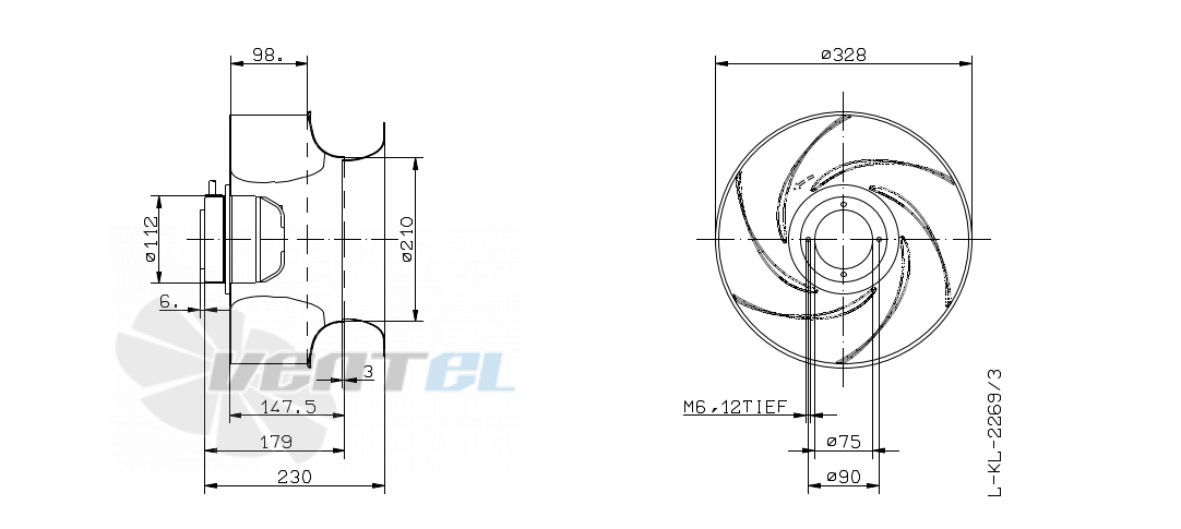 Ziehl-abegg RH31G-6EK.2A.1R - описание, технические характеристики, графики