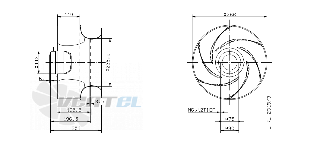 Ziehl-abegg RH35G-4DK.2F.1R - описание, технические характеристики, графики