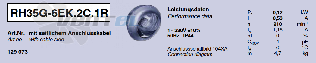 Ziehl-abegg RH35G-6EK.2C.1R - описание, технические характеристики, графики