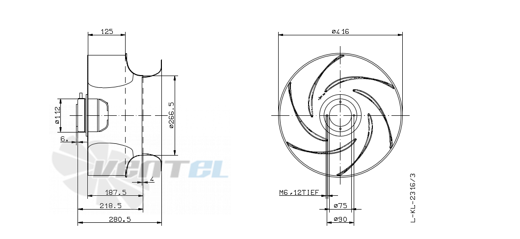 Ziehl-abegg RH40G-6EK.2F.1R - описание, технические характеристики, графики