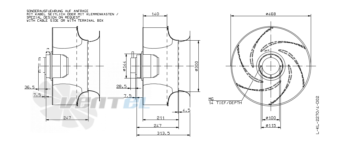 Ziehl-abegg RH45G-4DK.4I.1R - описание, технические характеристики, графики