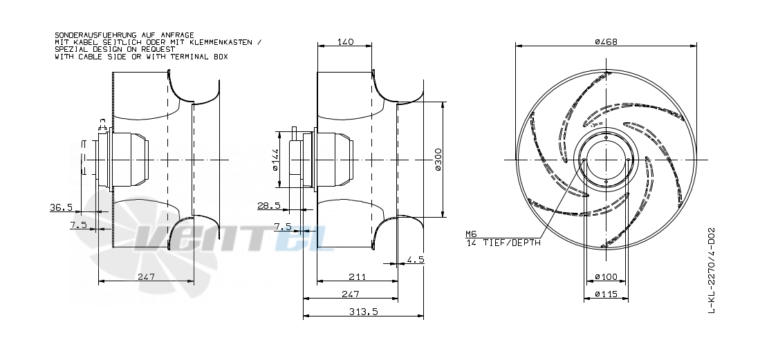 Ziehl-abegg RH45G-6DK.4F.1R - описание, технические характеристики, графики