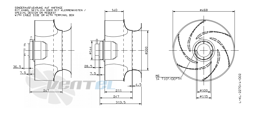 Ziehl-abegg RH45G-6EK.4F.1R - описание, технические характеристики, графики