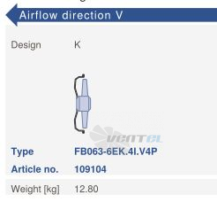 Ziehl-abegg FB063-6EK.4I.V4P - описание, технические характеристики, графики